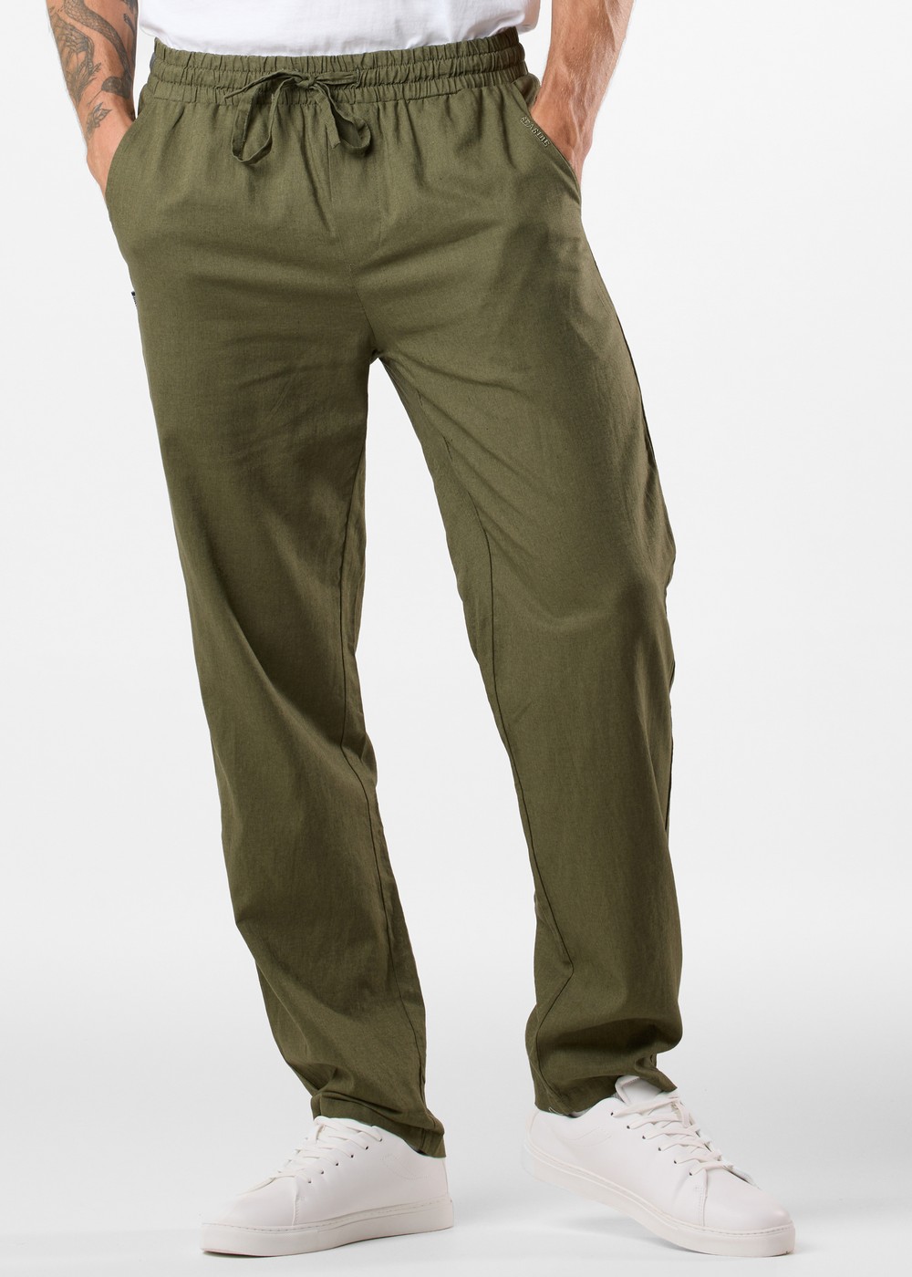 New Hampshire Linen Pants, Lt. Olive, L, Vardagsbyxor | Herr - Kläder - Byxor - Vardagsbyxor | Padelspecialisterna
