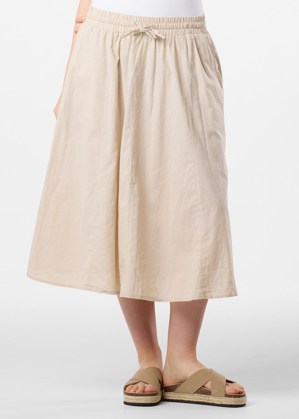New Hampshire Linen Long Skirt W, Beige, 38, Kjolar | Dam - Kläder - Kjolar | Padelspecialisterna