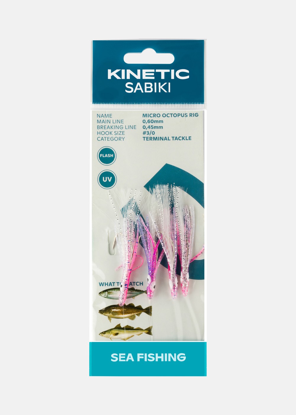 Kinetic Sabiki Micro Octopus, Clear Uv, 3/0, Krokar | Sport & aktivitet - Fiske - Krokar och tillbehör - Krokar | Padelspecialisterna