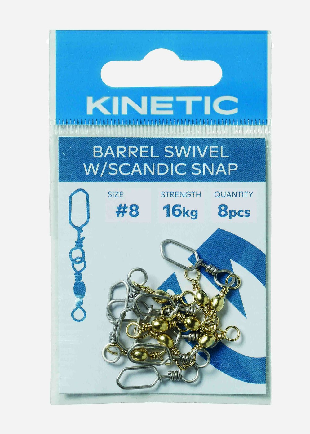Kinetic Barrel Swivel W/Scandi, Brass, #4, Fiske | Sport & aktivitet - Fiske | Padelspecialisterna