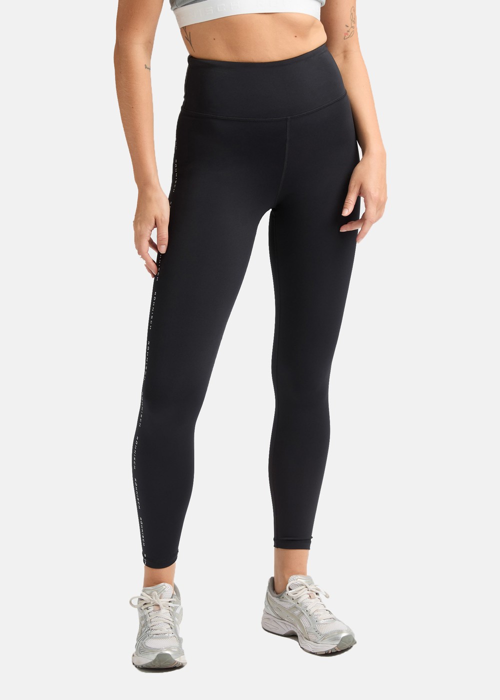 Logo High Waist Tights, Black, Xs, Långa Tights | Dam - Kläder - Tights - Långa tights | Padelspecialisterna
