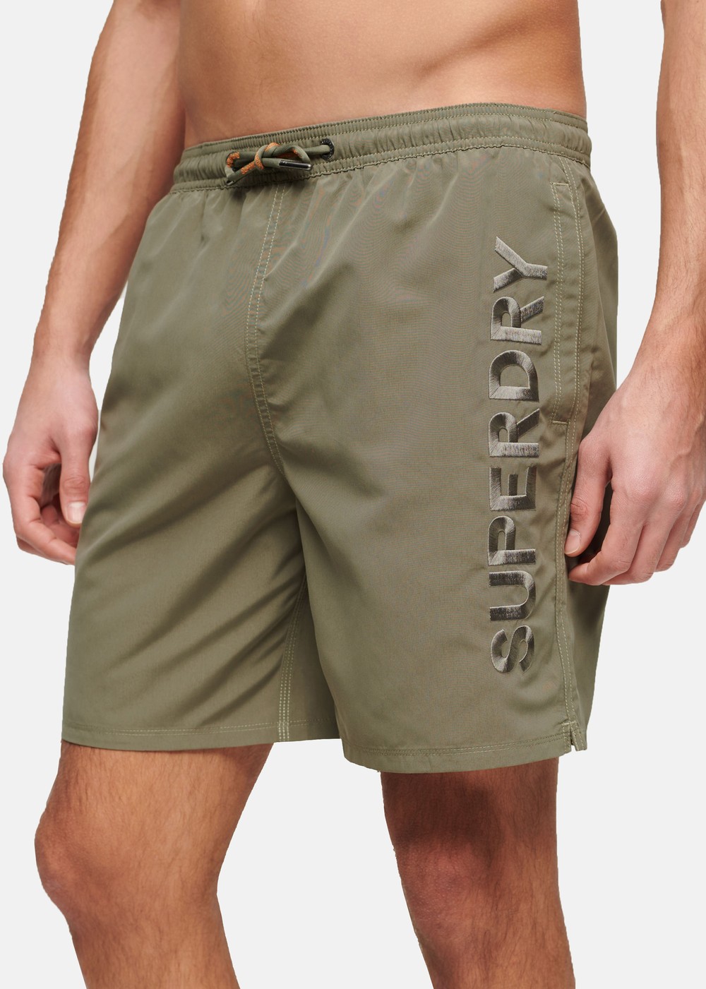 Premium Emb 17"" Swim Short, Light Khaki Green, 2xl, Badkläder | Sport & aktivitet - Sommar & Hav - Bad - Badkläder | Padelspecialisterna
