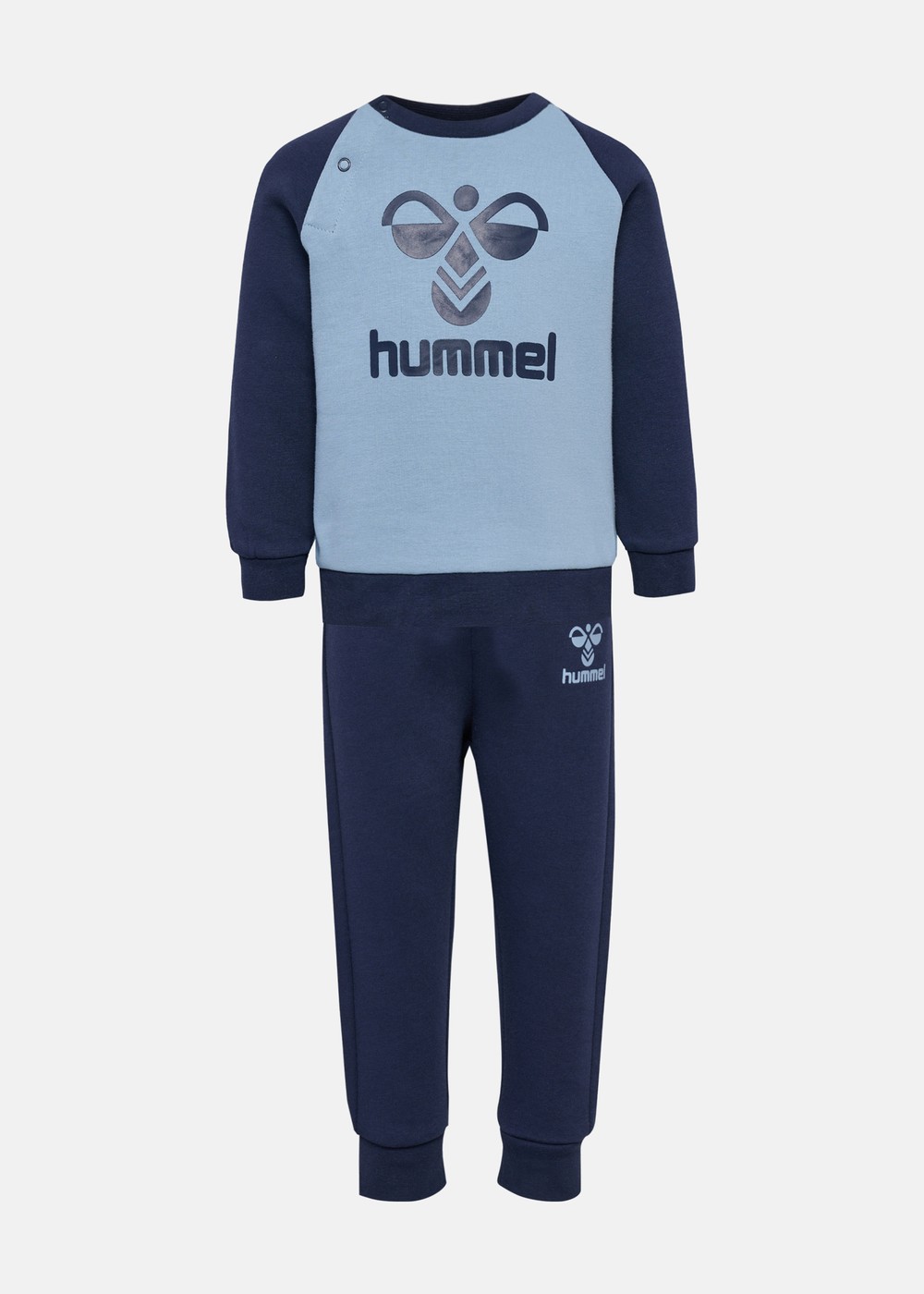 Hmlhumming Crewsuit, Black Iris/Faded Denim, 74, Träningskläder | Junior - Aktivitet - Träningskläder | Padelspecialisterna