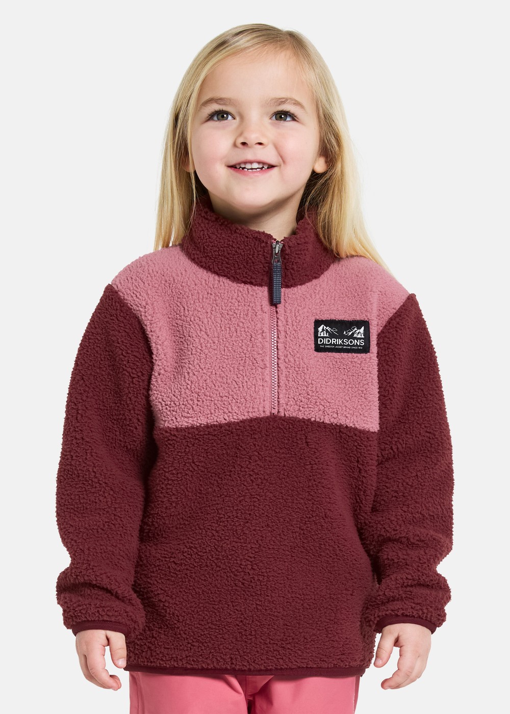 Gosig Kids Halfzip, Anemon Red, 120, Tröjor | Junior - Aktivitet - Outdoorkläder - Tröjor | Padelspecialisterna