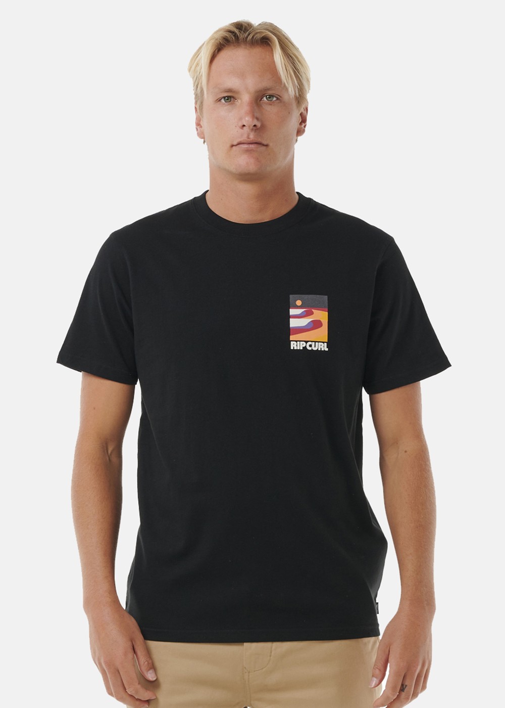 Surf Revival Lined Up Tee, Black, S, T-Shirts | Herr - Kläder - T-shirts | Padelspecialisterna