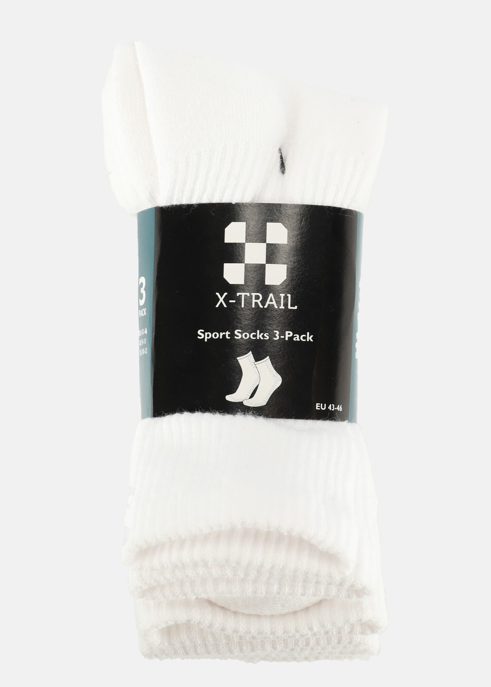 X-Trail Sport Socks 3-Pack, White, 34-37, Träningstillbehör | Herr - Aktivitet - Träningskläder - Träningstillbehör | Padelspecialisterna
