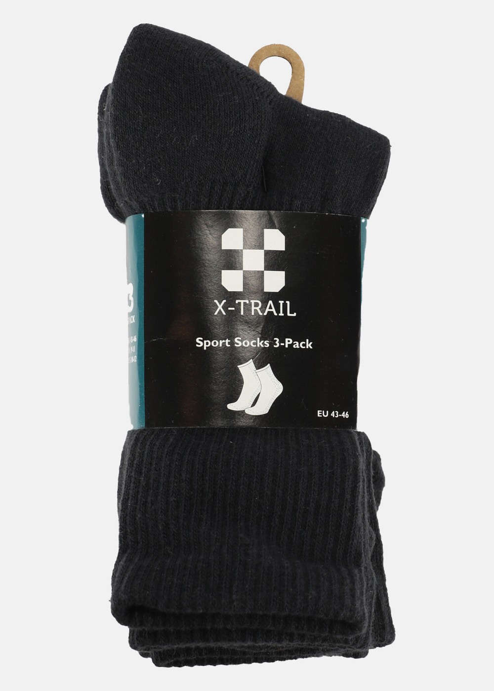 X-Trail Sport Socks 3-Pack, Black, 38-42, Träningstillbehör | Herr - Aktivitet - Träningskläder - Träningstillbehör | Padelspecialisterna