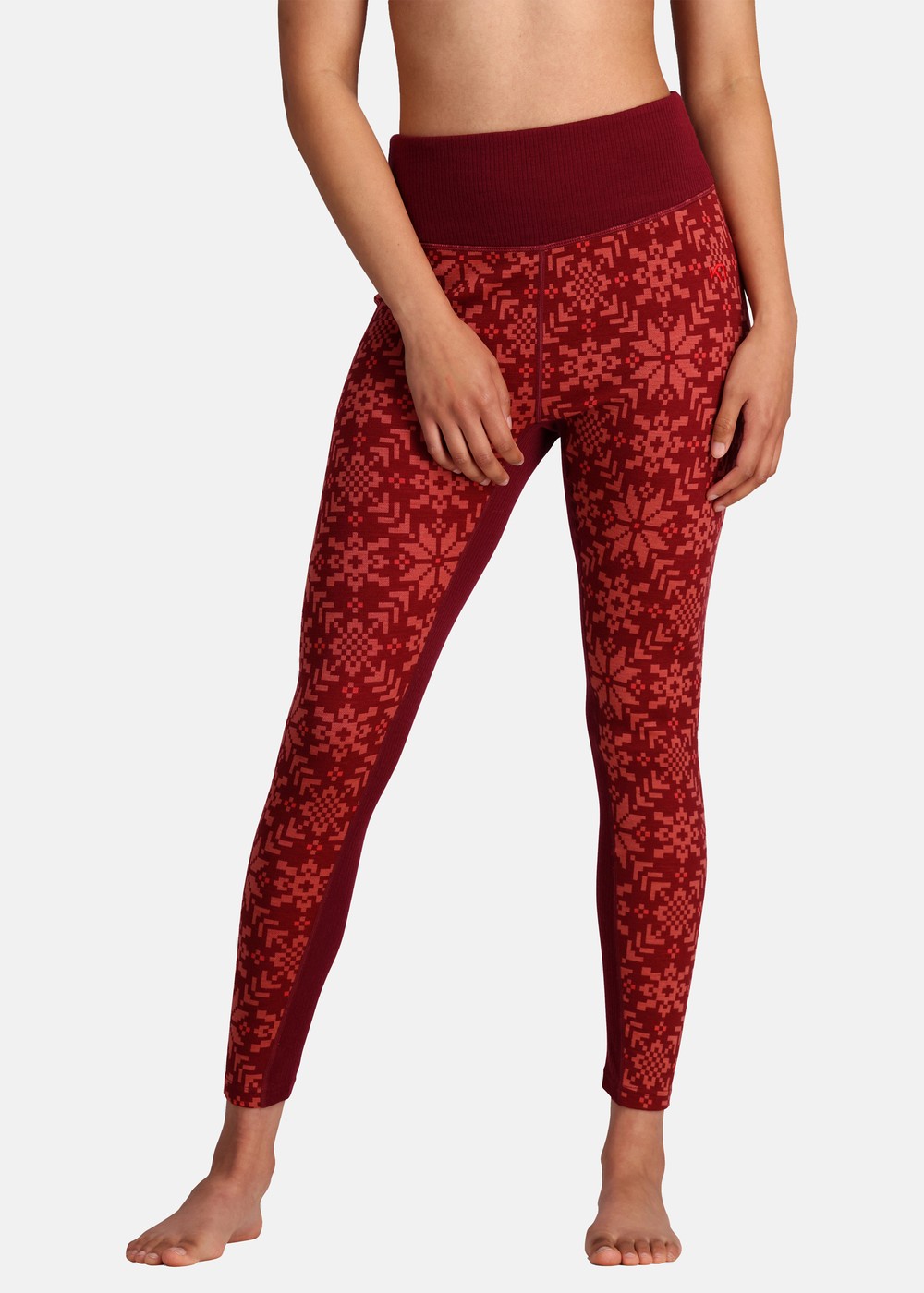 Edith Pants, Burgundy Red, S, Ullunderställ | Sport & aktivitet - Friluftsliv - Vandringskläder - Underställ - Ullunderställ | Padelspecialisterna