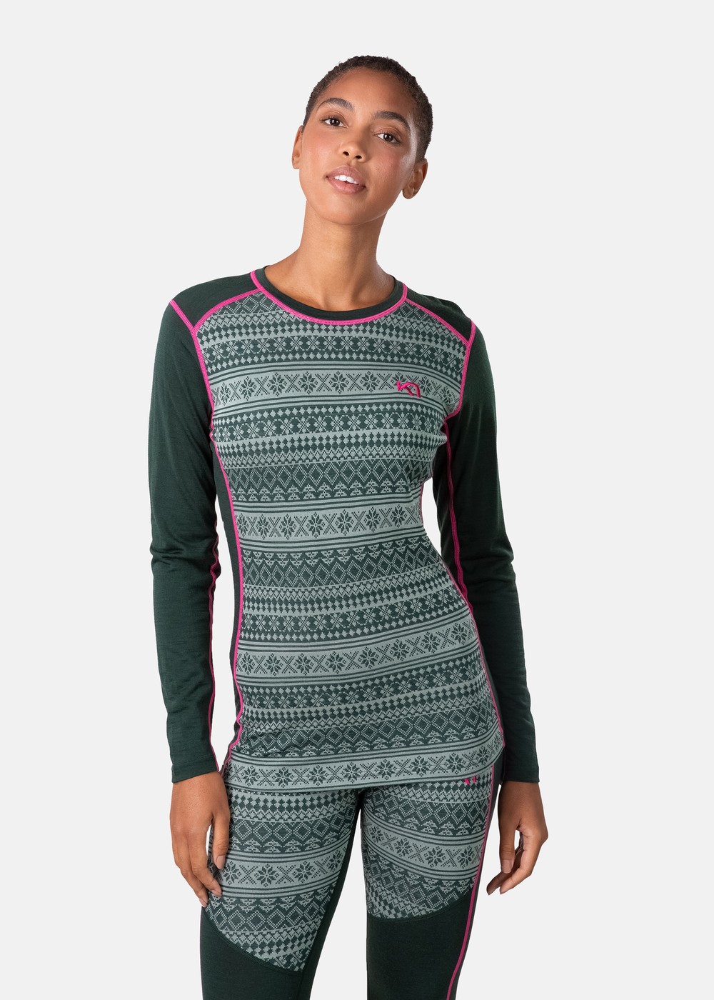 Mina Ls, Dark Green, Xl, Ullunderställ | Sport & aktivitet - Friluftsliv - Vandringskläder - Underställ - Ullunderställ | Padelspecialisterna
