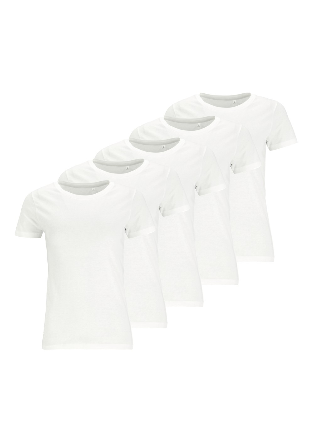 Denim Factory Core Tee W 5-Pack, White, 40, T-Shirts | Dam - Kläder - T-shirts | Padelspecialisterna