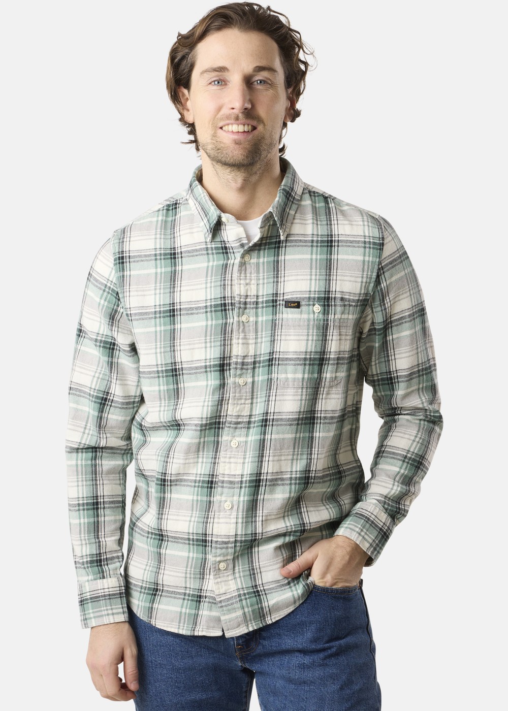 Leesure Shirt, White, L, Långärmade Skjortor | Herr - Kläder - Skjortor - Långärmade skjortor | Padelspecialisterna