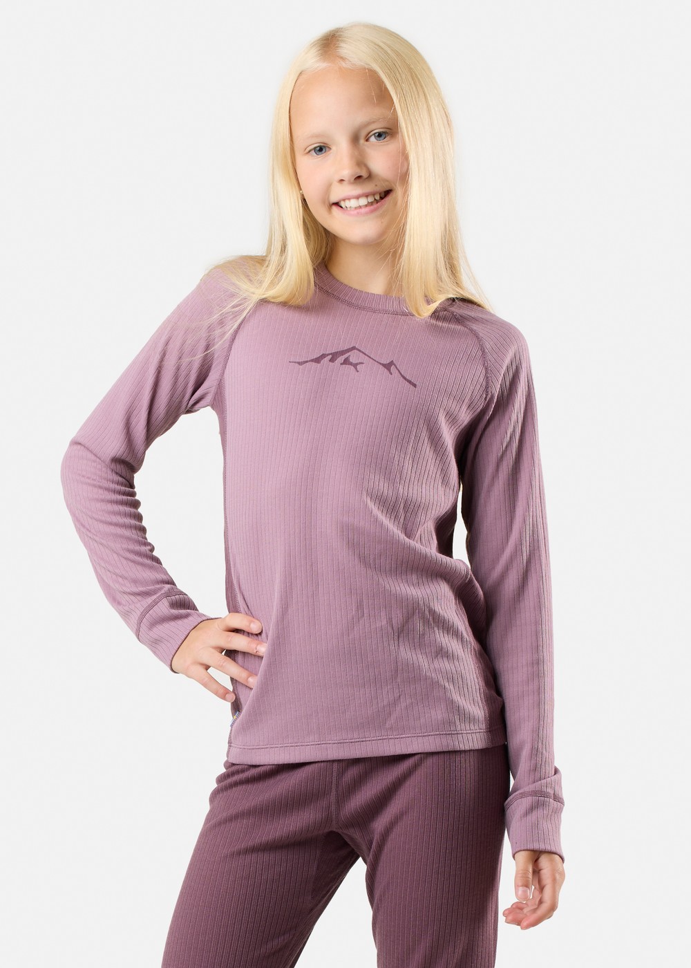 Nordic Active Baselayer Set Jr, Dk. Mauve/Pale Mauve, 120, Bästsäljare | Junior - Bästsäljare | Padelspecialisterna