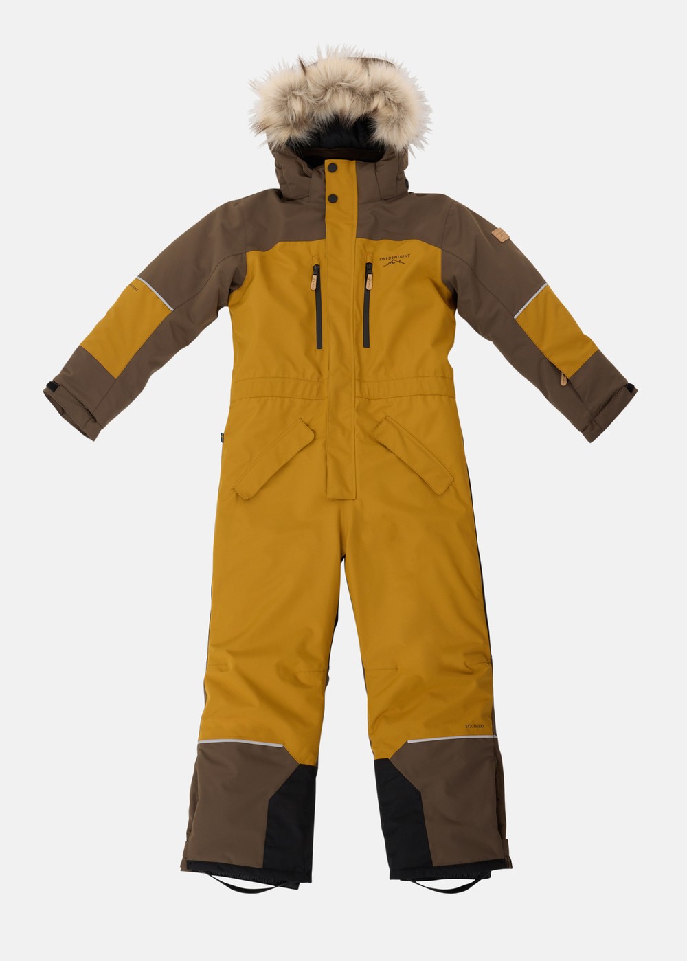 Hafjell Winter Overall Jr, Golden Yellow/Walnut Brown, 160, Vinteroveraller | Junior - Kläder - Overaller - Vinteroveraller | Padelspecialisterna