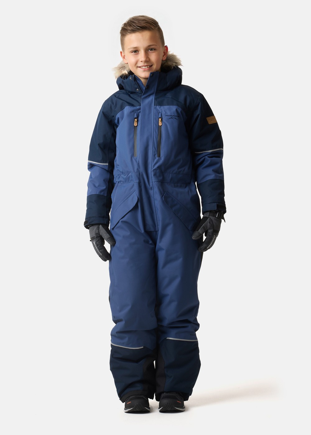 Hafjell Winter Overall Jr, Navy/Steel Blue, 110, Vinteroveraller | Junior - Kläder - Overaller - Vinteroveraller | Padelspecialisterna
