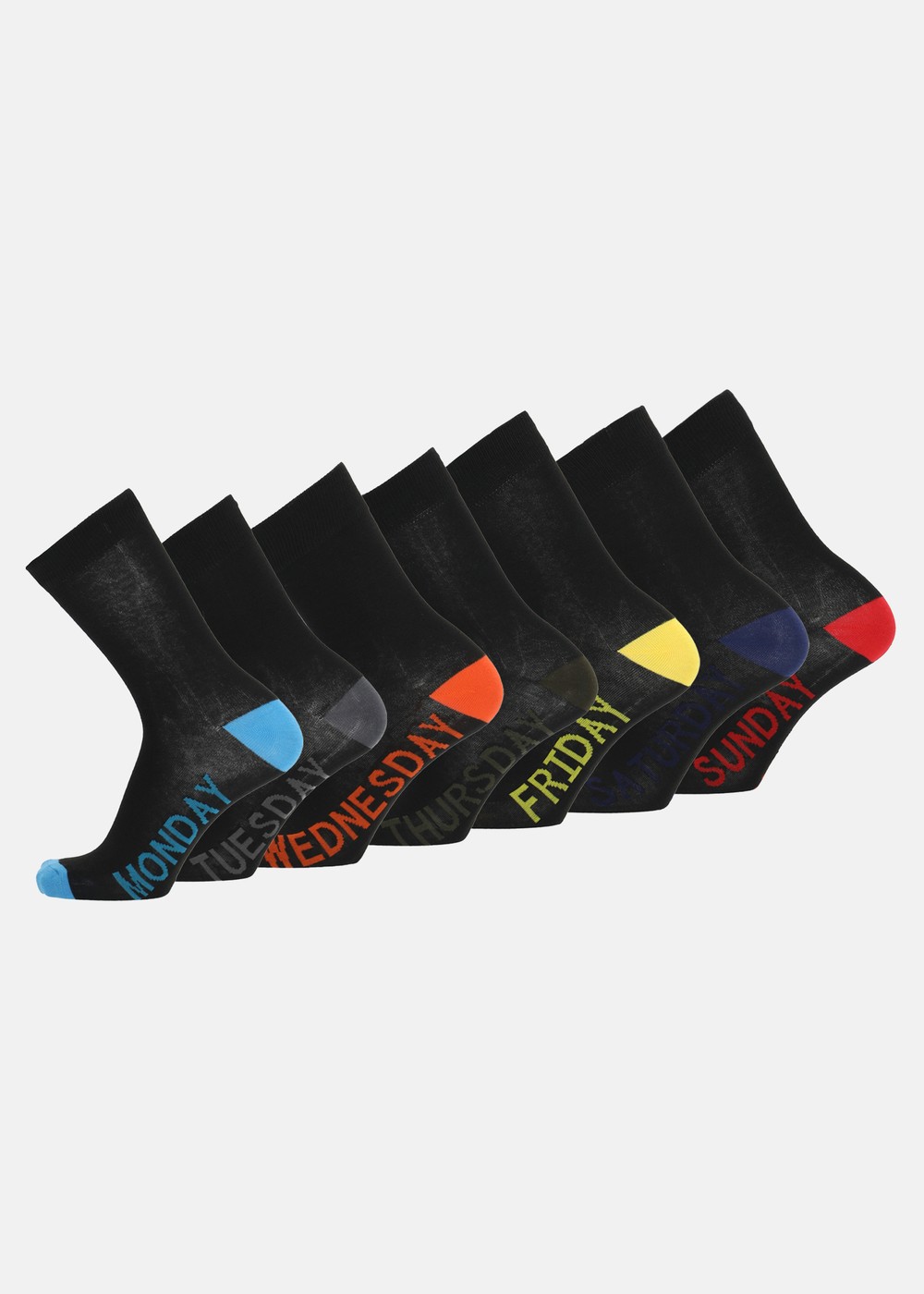 Weekly Socks 7p, Black, 40-46, Bomullsstrumpor | Dam - KlÀder - Strumpor - Bomullsstrumpor | Padelspecialisterna