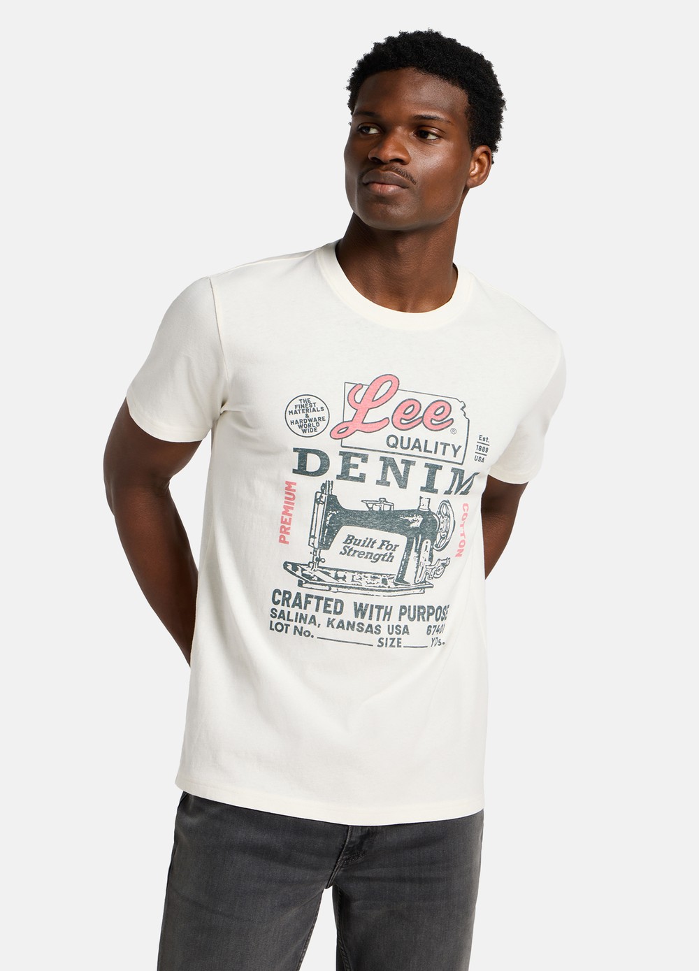 Ss_Working_West_Tee Ecru, Off White, Xl, T-Shirts | Herr - Kläder - T-shirts | Padelspecialisterna