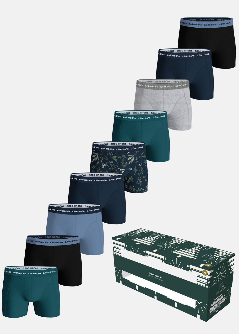 Cotton Stretch Boxer 9p, Multipack 2, M, Underkläder | Herr - Kläder - Underkläder | Padelspecialisterna