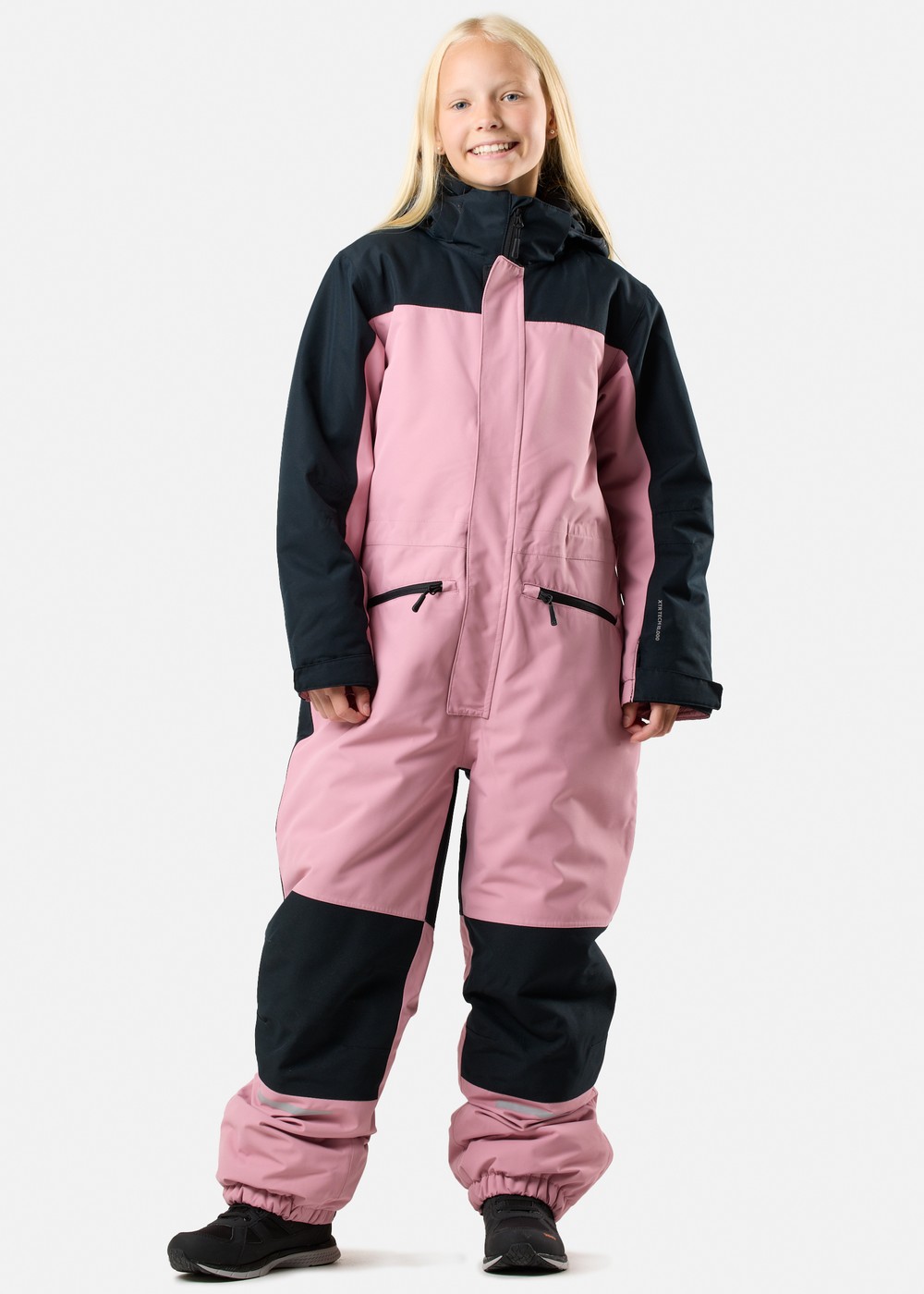 Cortina Ski Overall Jr, Pink/Black, 100, Overaller | Junior - Kläder - Overaller | Padelspecialisterna