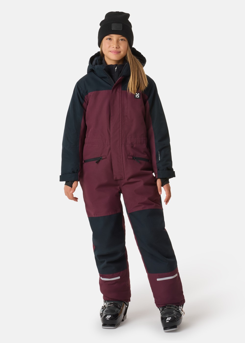Cortina Ski Overall Jr, Burgundy/Black, 120, Overaller | Junior - Kläder - Overaller | Padelspecialisterna