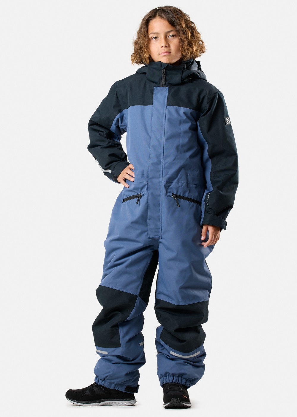 Cortina Ski Overall Jr, Steel Blue/Black, 140, Overaller | Junior - Kläder - Overaller | Padelspecialisterna