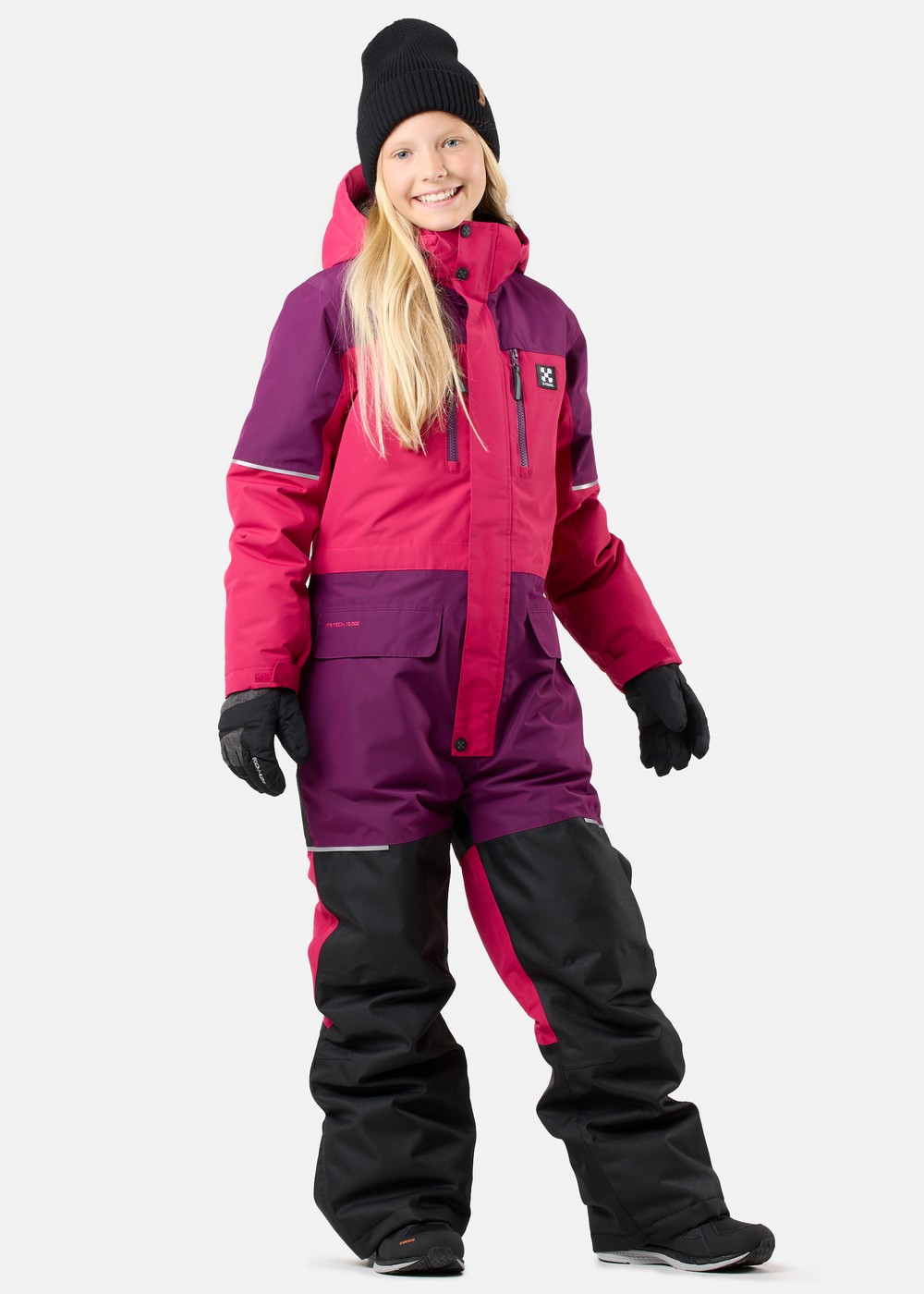 X-Trail Winter Overall Jr, Burgundy/Pink, 130, Vinteroveraller | Junior - Kläder - Overaller - Vinteroveraller | Padelspecialisterna