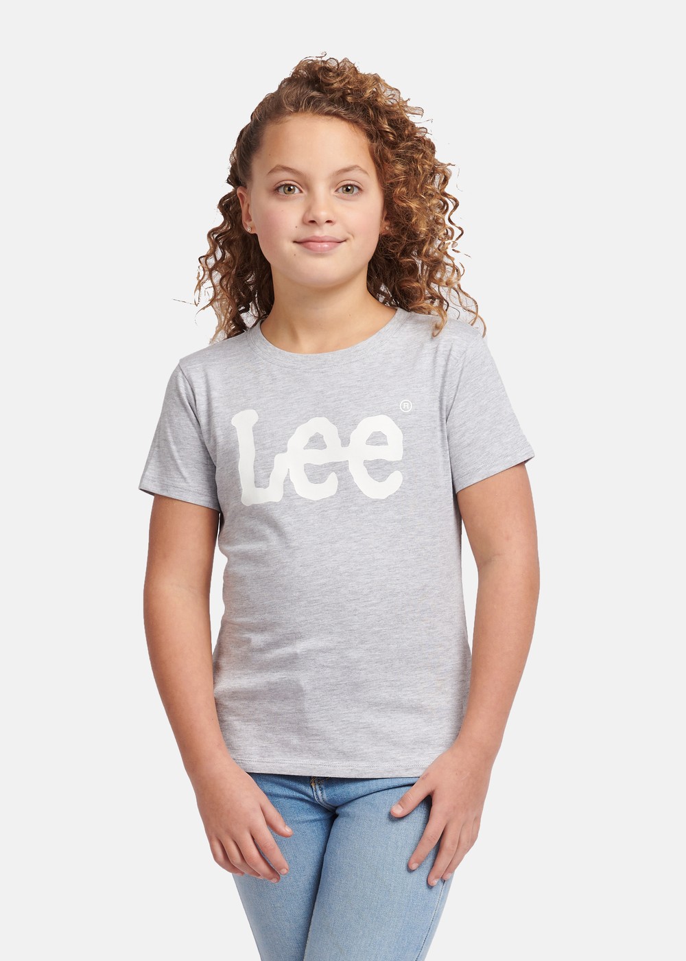 Wobbly Lee Graphic Tshirt, Pearl Grey Marl, 9-10, T-Shirts | Junior - Kläder - T-shirts | Padelspecialisterna