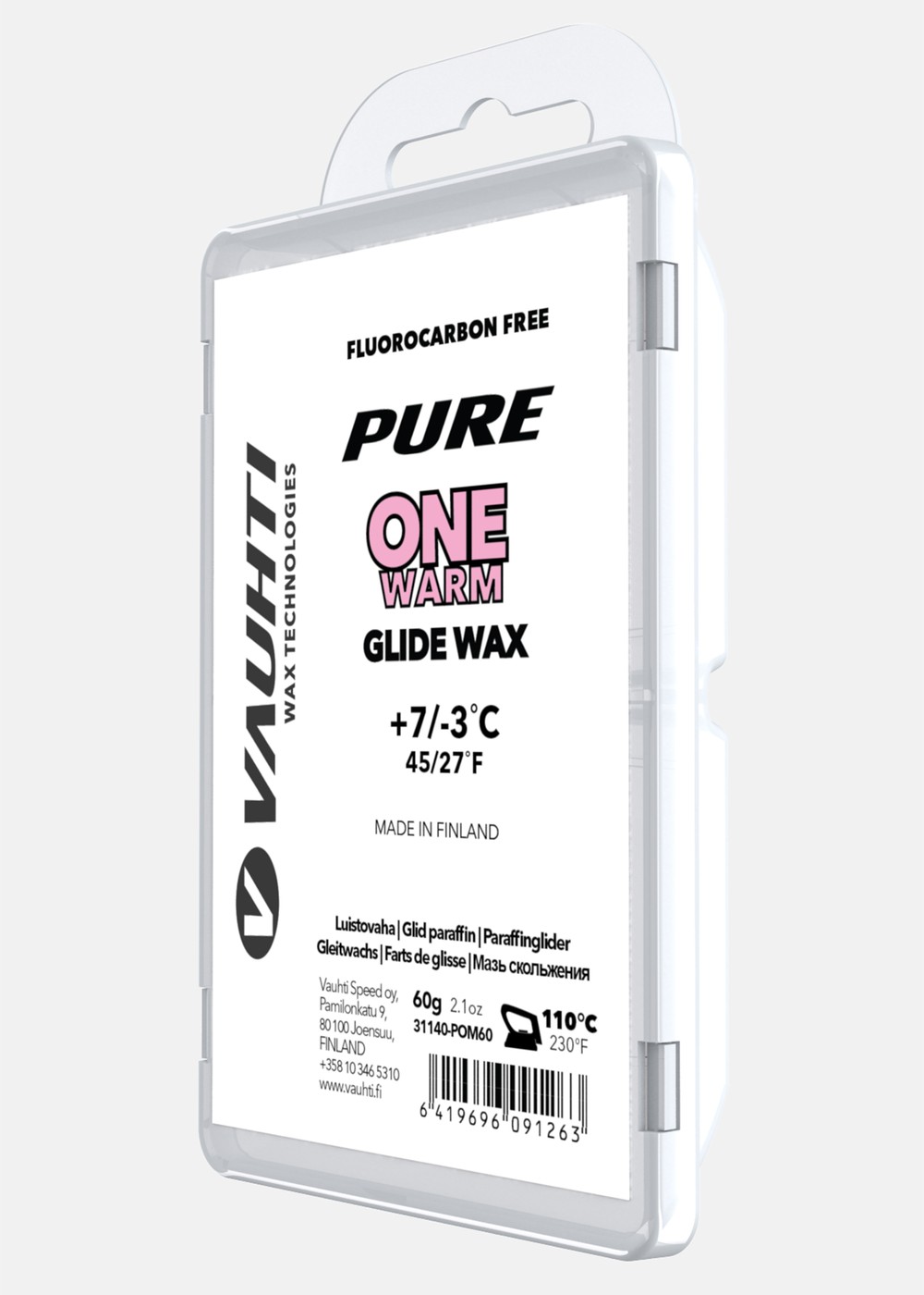 Pure One Warm, Rosa, 60, Tillbehör | Sport & aktivitet - Sporter - Längdskidåkning - Tillbehör | Padelspecialisterna