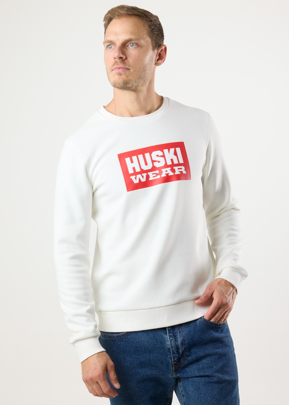 Logo Crew, Huski Snow White, L, Sweatshirts | Herr - Kläder - Tröjor - Sweatshirts | Padelspecialisterna