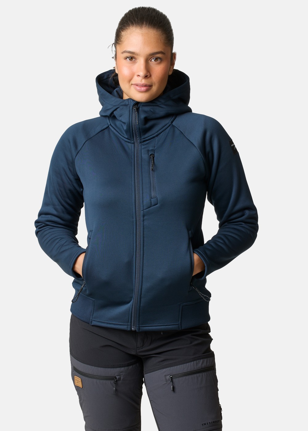 Lofoten Tech Stretch Hood W, Dk. Navy, 34, Fleecetröjor | Dam - Kläder - Tröjor - Fleecetröjor | Padelspecialisterna