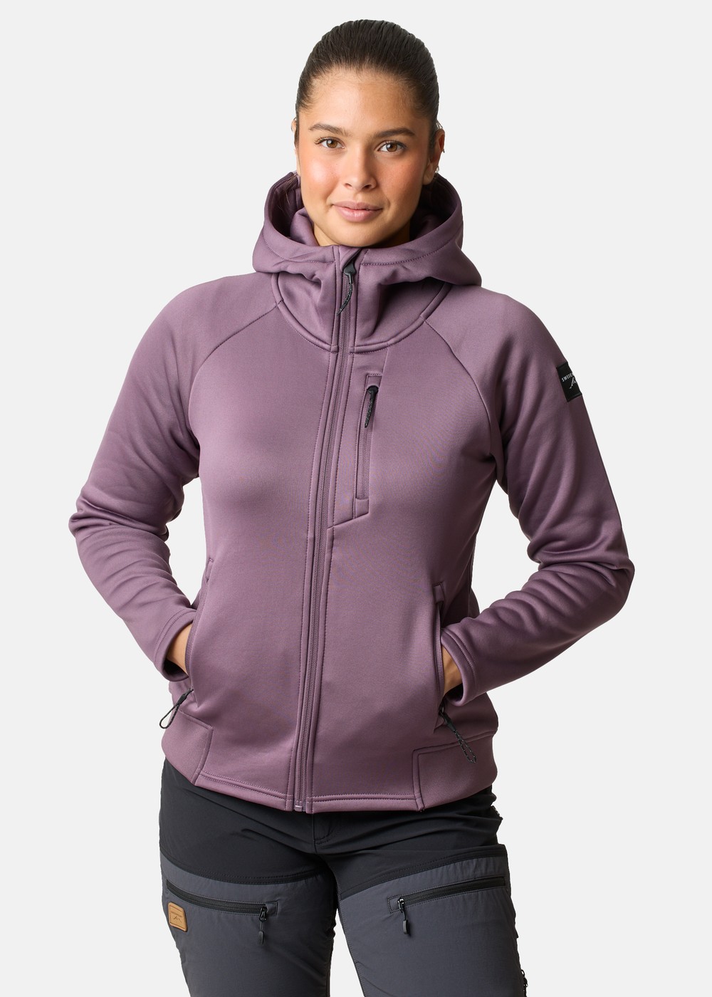 Lofoten Tech Stretch Hood W, Dk. Mauve, 38, Fleecetröjor | Dam - Kläder - Tröjor - Fleecetröjor | Padelspecialisterna