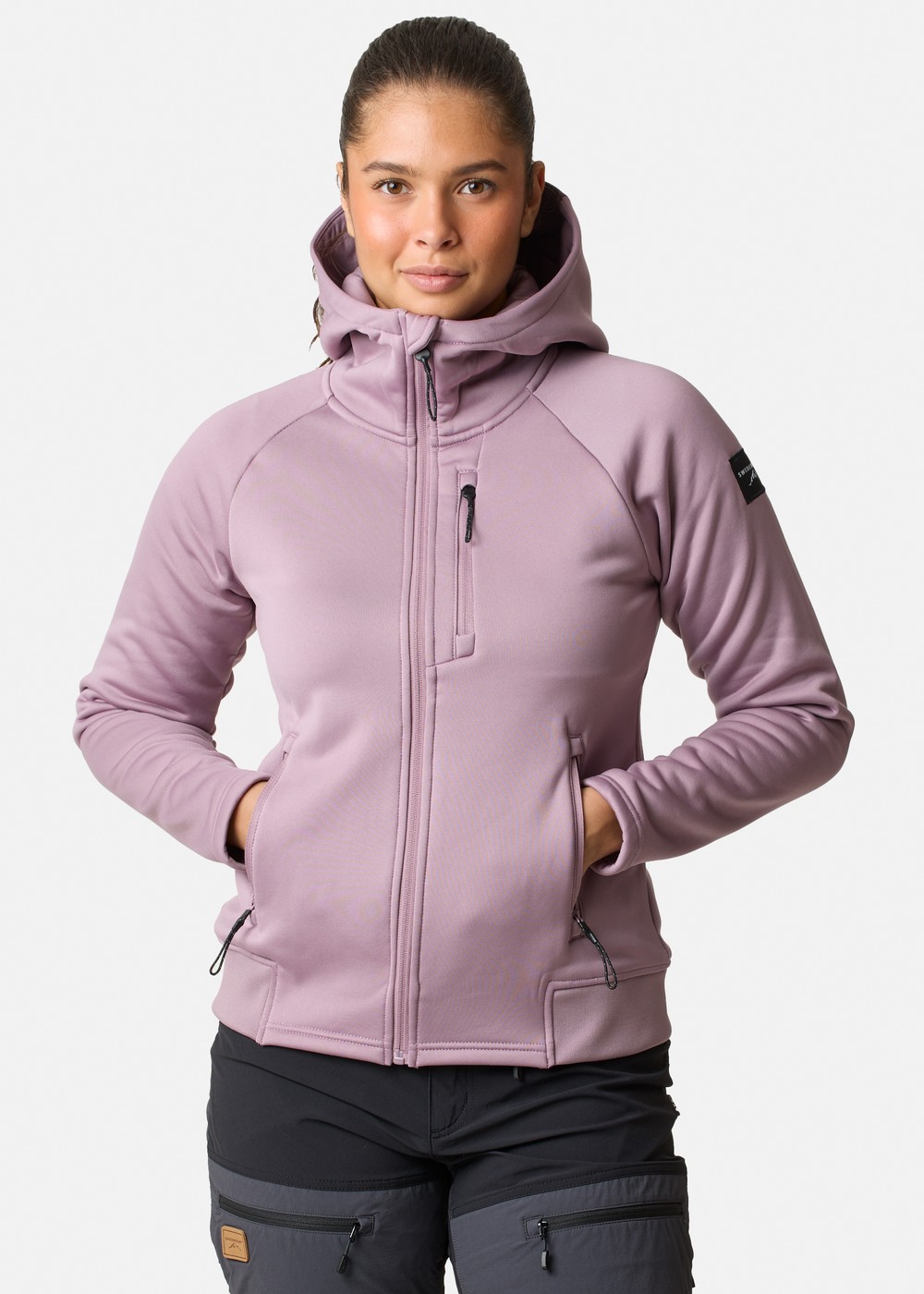 Lofoten Tech Stretch Hood W, Pale Mauve, 42, Fleecetröjor | Dam - Kläder - Tröjor - Fleecetröjor | Padelspecialisterna