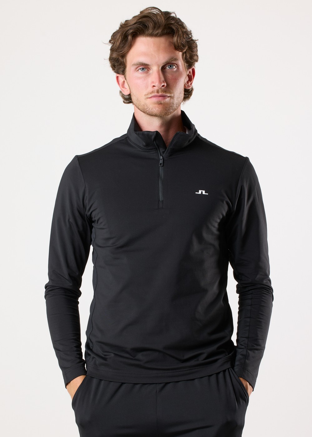 Luke Quarter Zip Mid Layer, Black, S, Sweatshirts | Herr - Kläder - Tröjor - Sweatshirts | Padelspecialisterna
