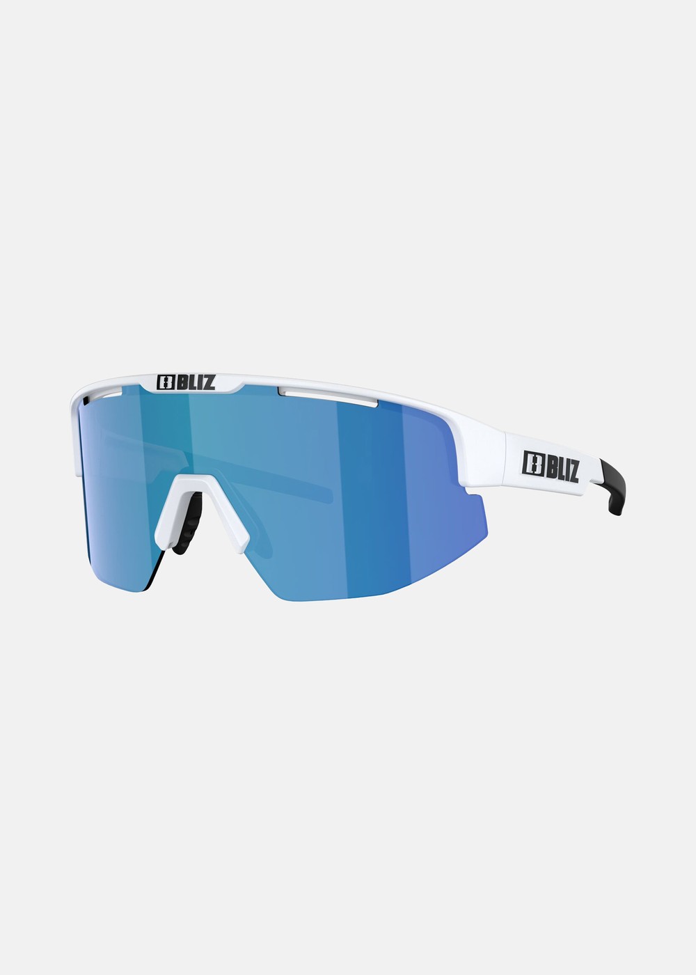 Matrix, Shiny White / Smoke W Blue Mul, Onesize, Solglasögon | Sport & aktivitet - Sporter - Löpning - Solglasögon | Padelspecialisterna