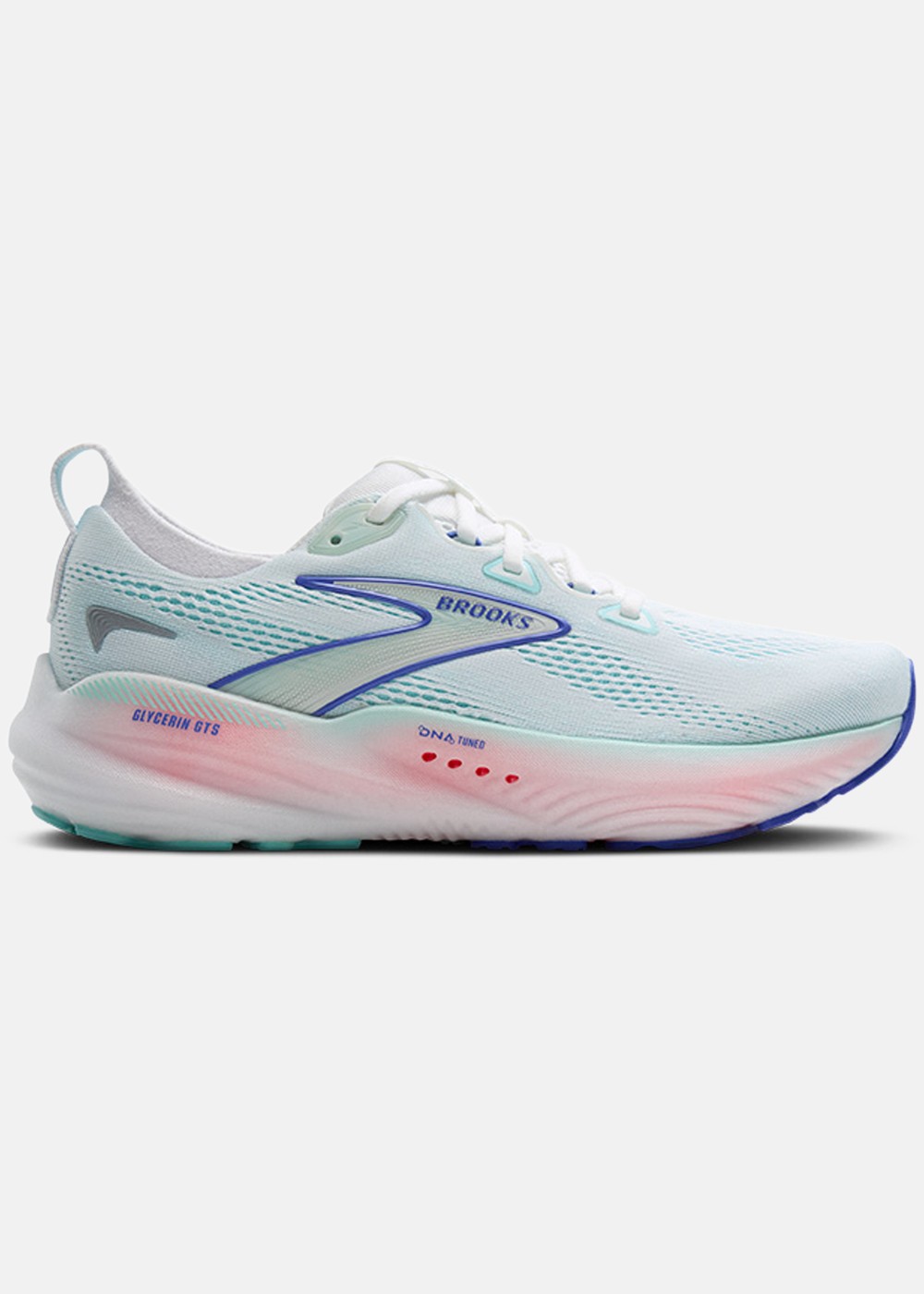 Glycerin Gts 22, White/Limpet Shell/Amparo Blue, 39 (Us 8), Pronationsskor | Skor - Träningsskor - Löparskor - Pronationsskor | Padelspecialisterna