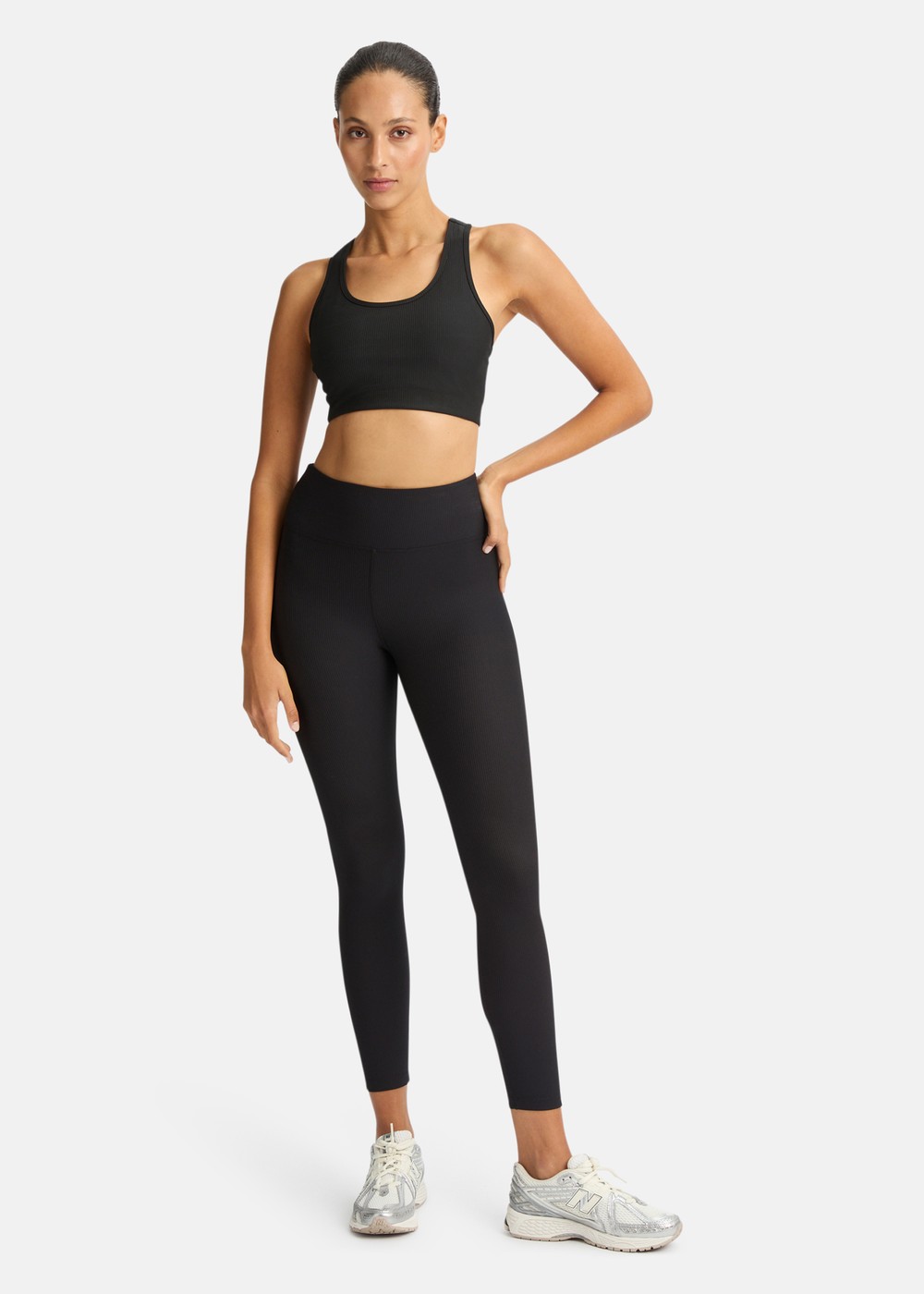 Ribbed R Hw Tights, Black, Xs, Långa Tights | Dam - Kläder - Tights - Långa tights | Padelspecialisterna