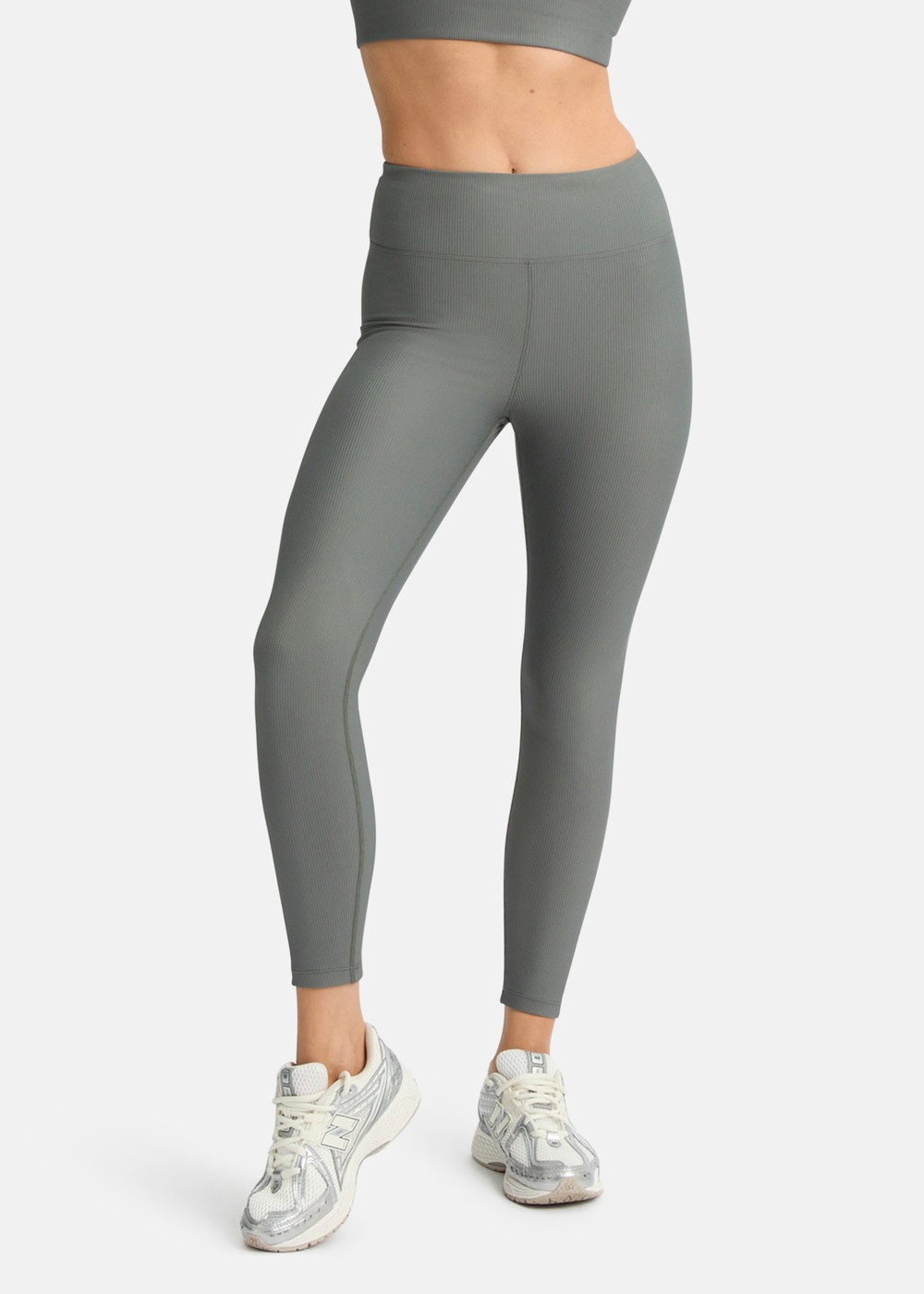 Ribbed R Hw Tights, Gunmetal, Xs, Långa Tights | Dam - Kläder - Tights - Långa tights | Padelspecialisterna