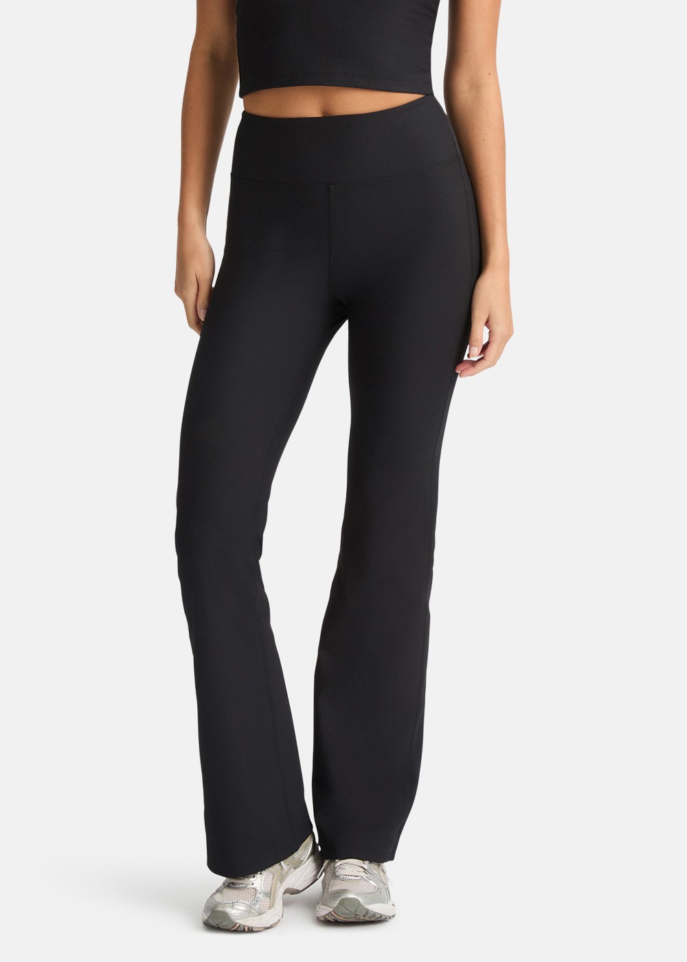 Ribbed R Flare Hw Tight, Black, Xs, Långa Tights | Dam - Kläder - Tights - Långa tights | Padelspecialisterna