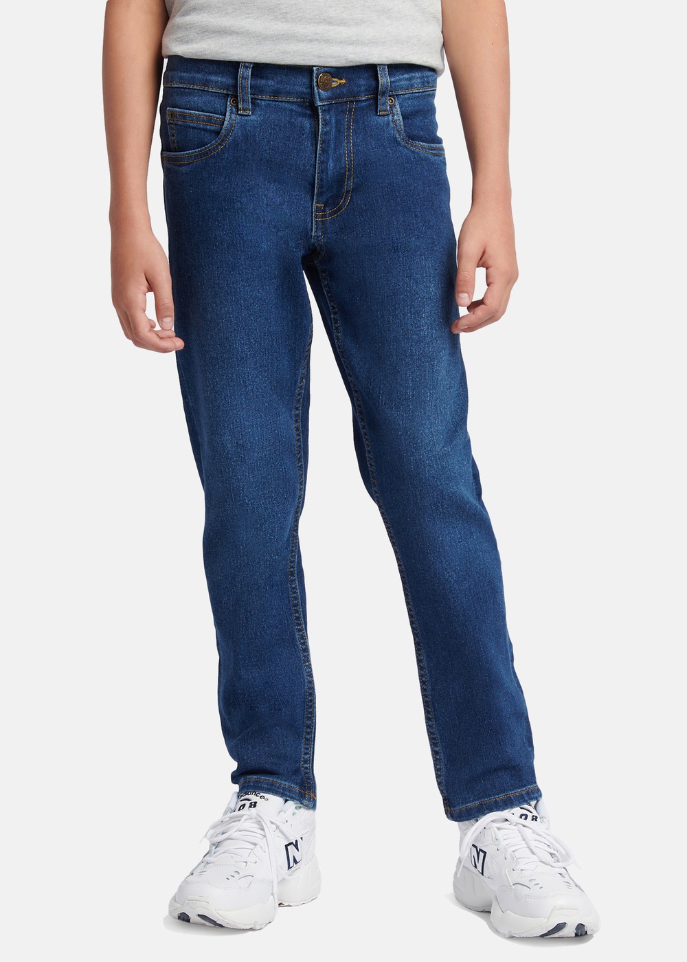 Straight Stretch Fit Jean (Dar, Mid Wash, 10-11, Jeans | Junior - KlÀder - Byxor - Jeans | Padelspecialisterna