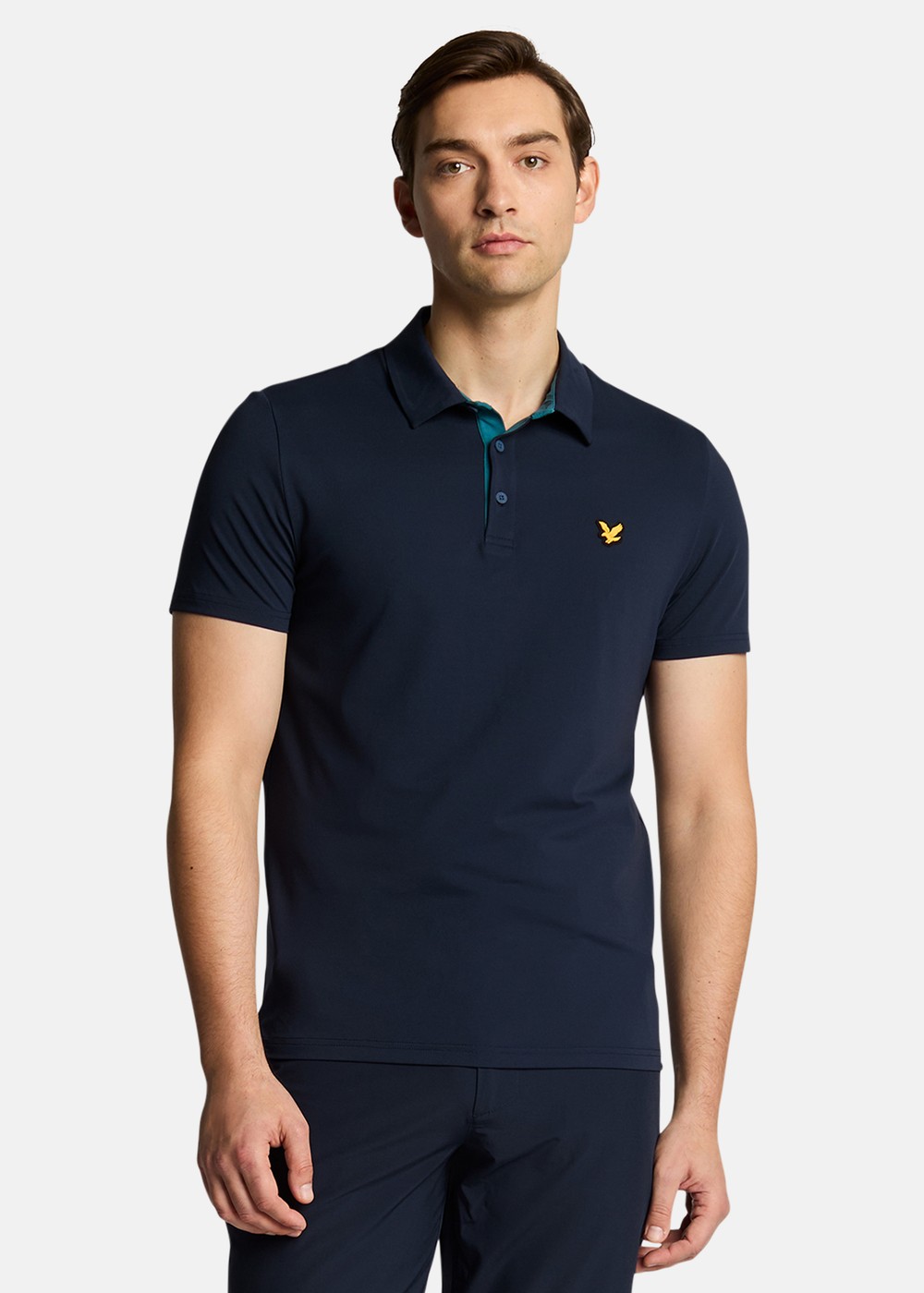 Contrast Placket Polo Shirt, Dark Navy/ Albatross, L, Tränings-T-Shirts | Herr - Aktivitet - Träningskläder - Tränings-t-shirts | Padelspecialisterna