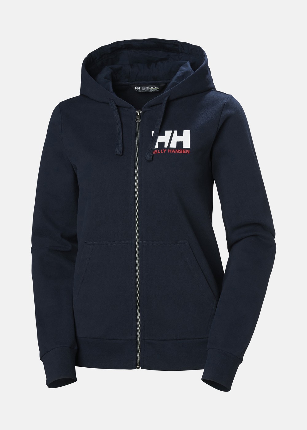 W Hh Logo Full Zip Hoodie 2.0, 597 Navy, M, Hoodies | Dam - Kläder - Tröjor - Hoodies | Padelspecialisterna