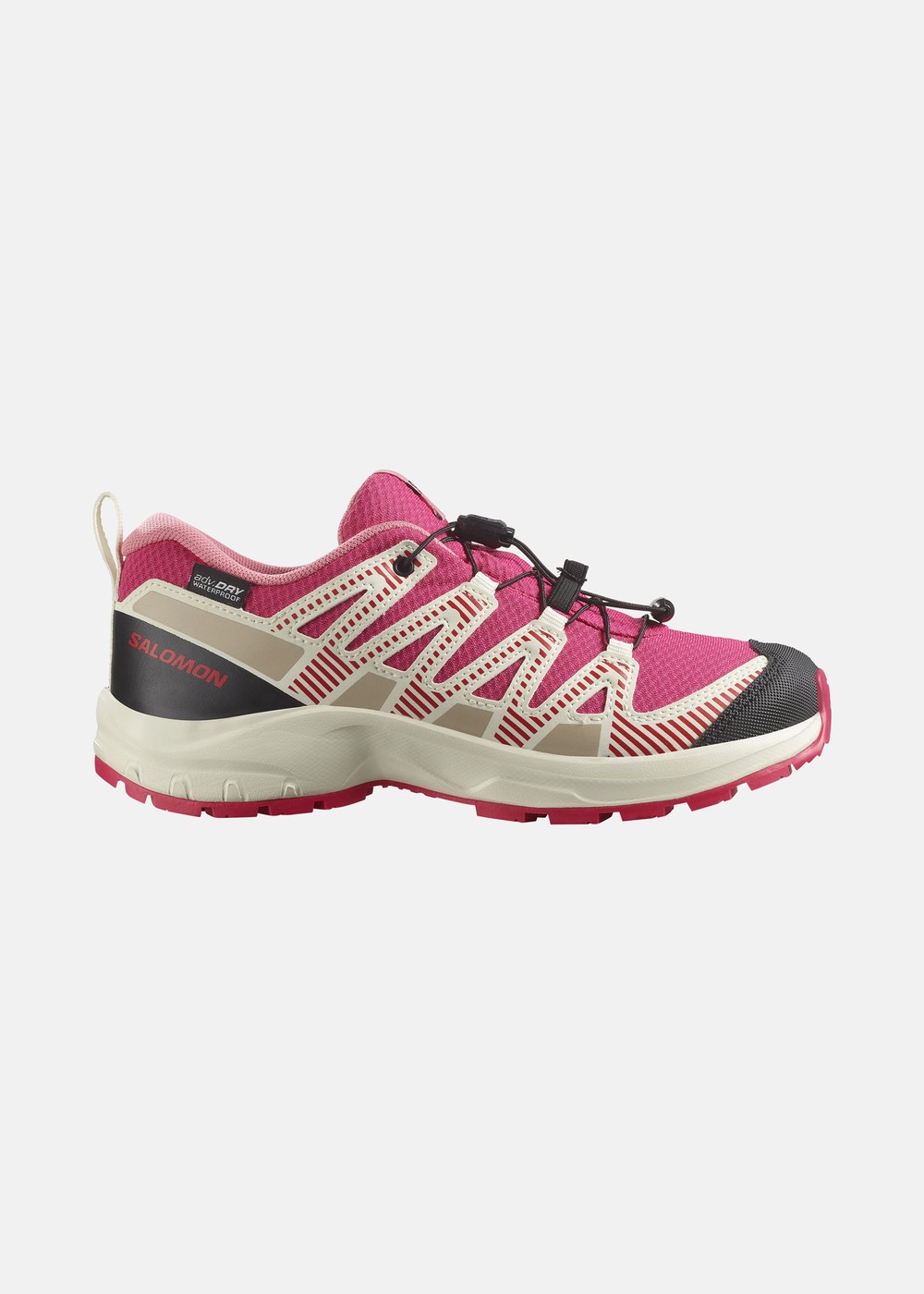 Xa Pro V8 Waterproof, Rouge Red / Vanilla Ice / Flam, 6, Walkingskor | Junior - Skor - Walkingskor | Padelspecialisterna