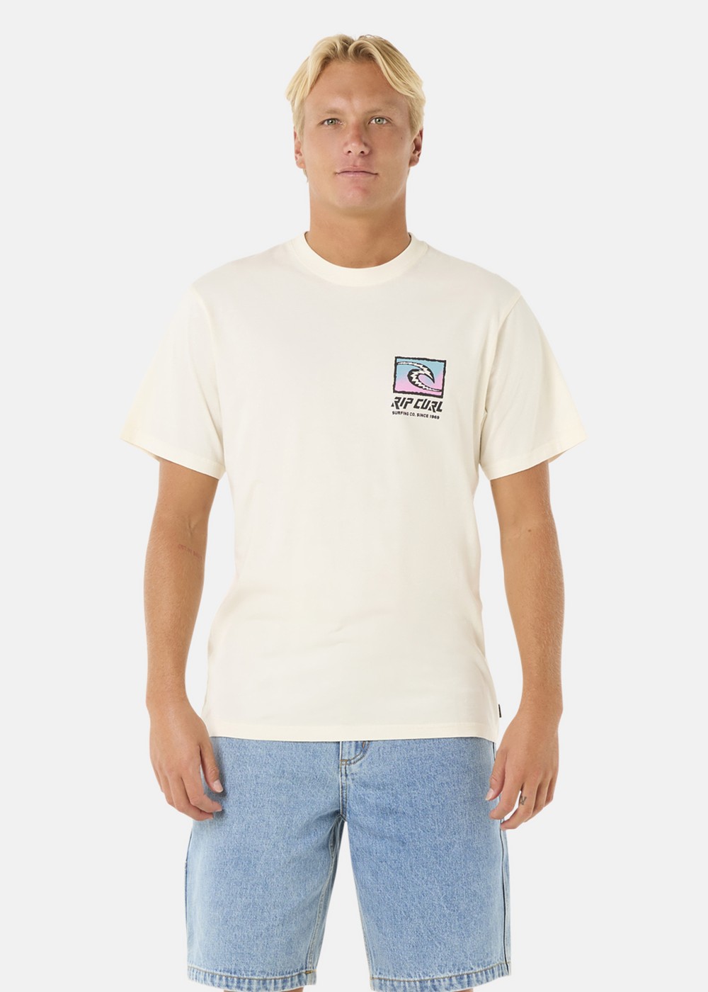 Raw Energy Trad Tee, Bone, S, T-Shirts | Herr - Kläder - T-shirts | Padelspecialisterna