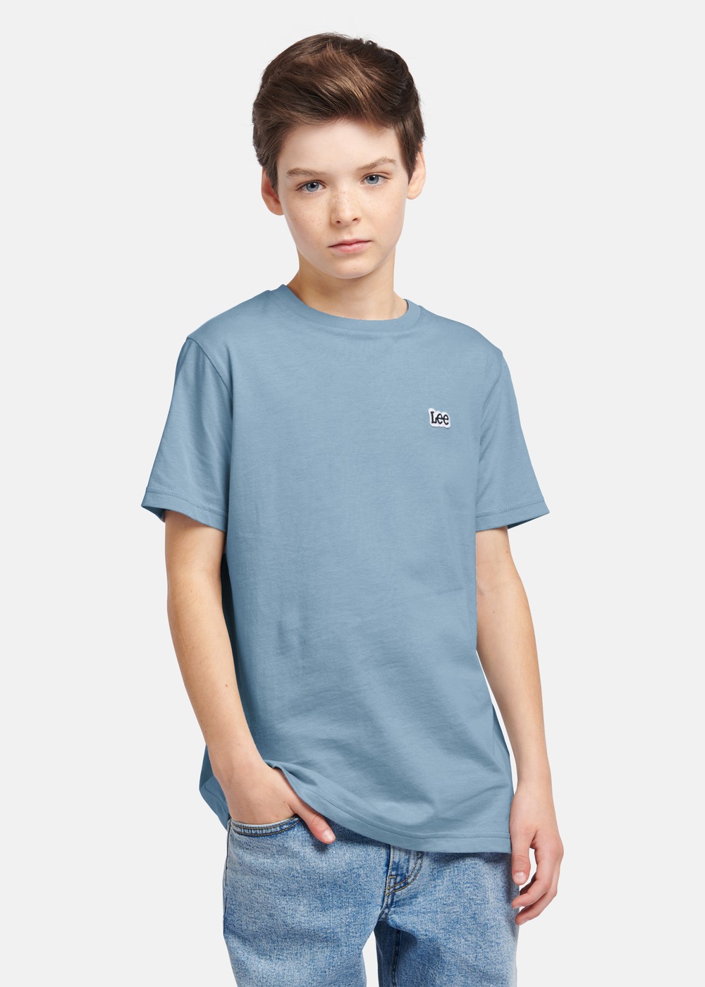 Badge T-Shirt, Faded Denim, 10-11, T-Shirts | Junior - Kläder - T-shirts | Padelspecialisterna