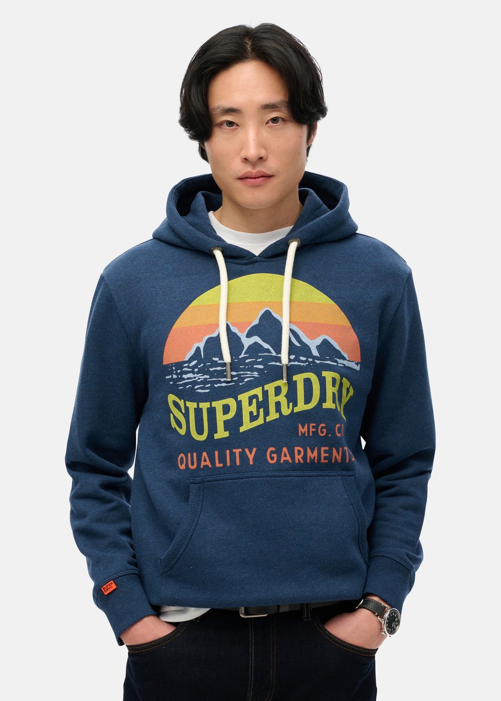 Cl Great Outdoors Relaxed Hood, Deep Indigo Grit, S, Hoodies | Herr - Kläder - Tröjor - Hoodies | Padelspecialisterna