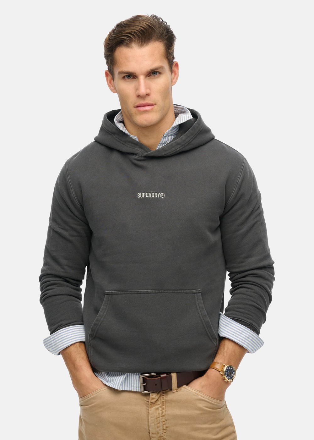 Micro Logo Hood, Washed Black, 2xl, Hoodies | Herr - Kläder - Tröjor - Hoodies | Padelspecialisterna