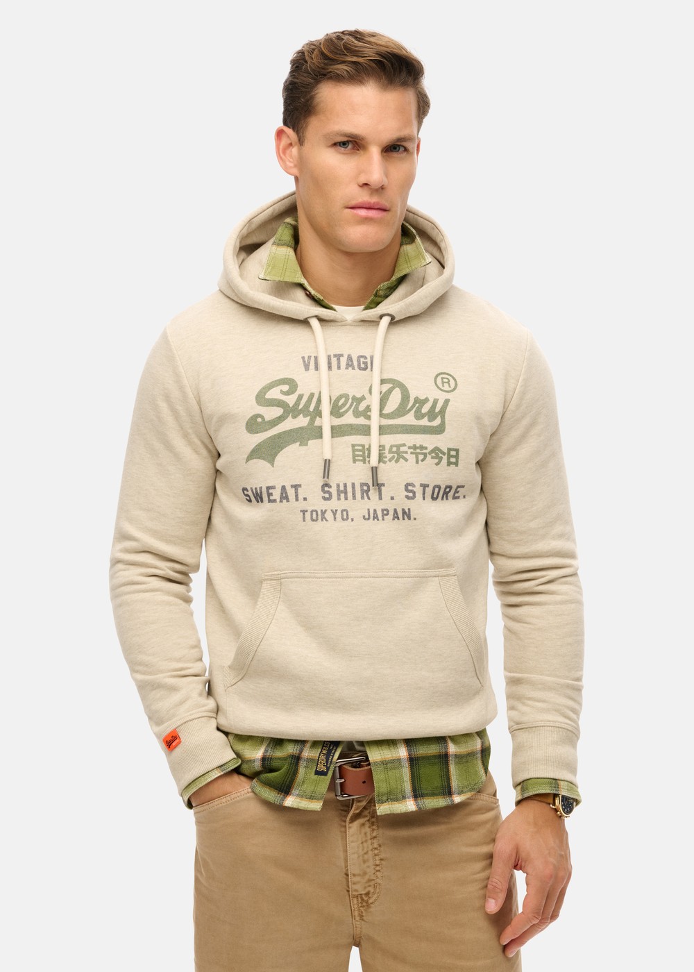 Vl Heritage Relaxed Hood, Pelican Beige Marl, 2xl, Hoodies | Herr - Kläder - Tröjor - Hoodies | Padelspecialisterna