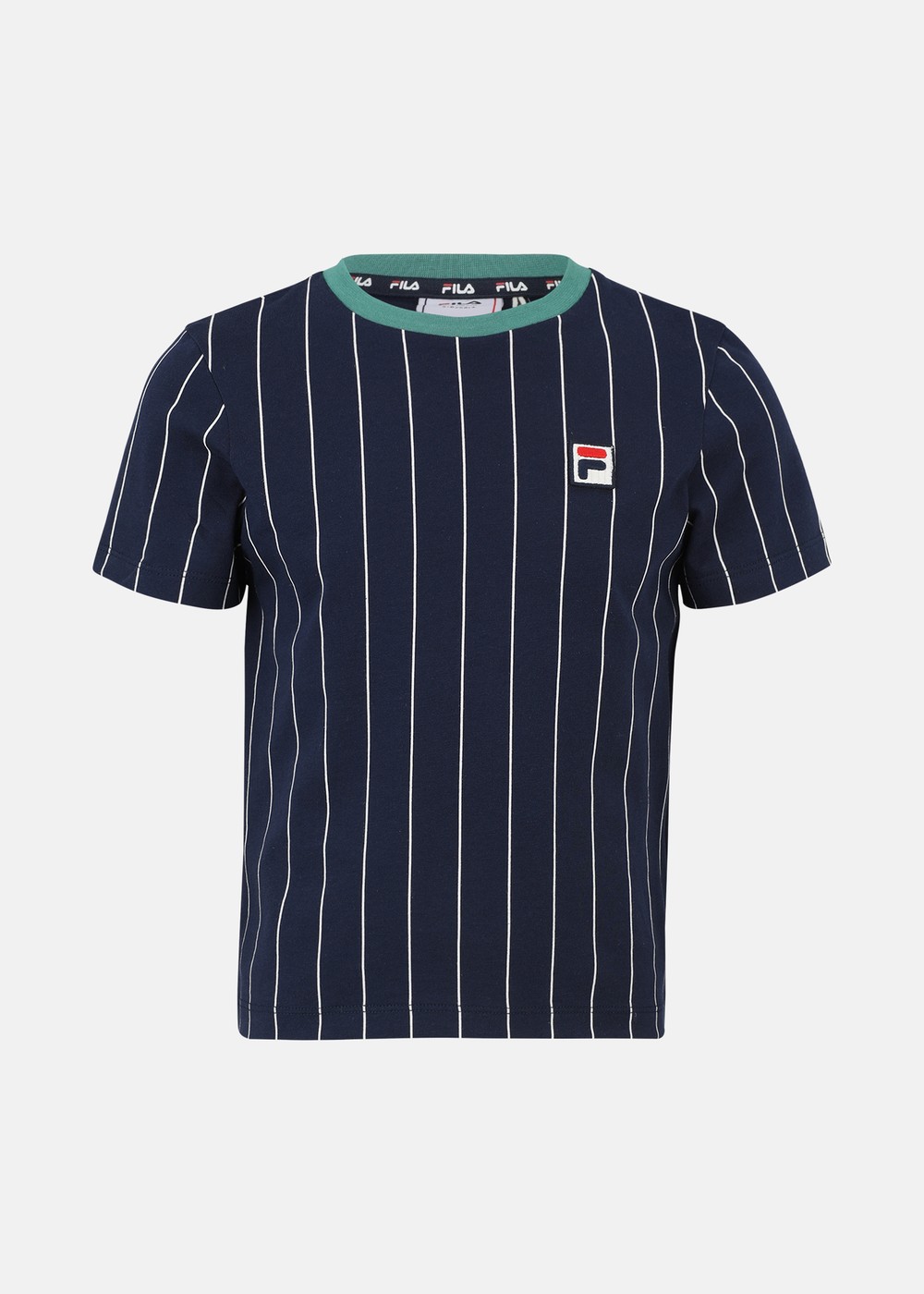 Leba Pinstriped Tee, Black Iris/Bright White Stripe, 86-92, T-Shirts | Junior - Kläder - T-shirts | Padelspecialisterna