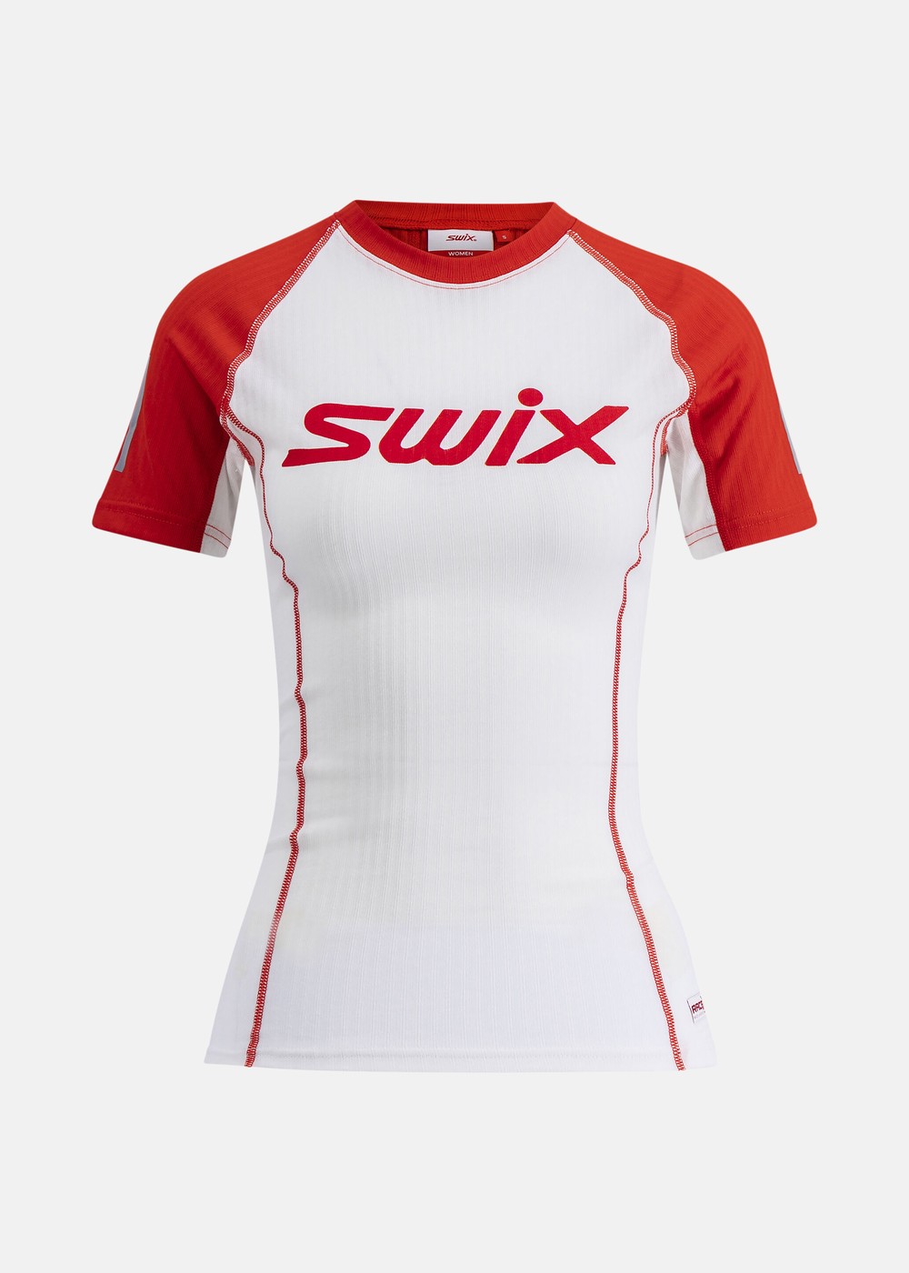 Roadline Racex Short Sleeve W, Bright White/Fiery Red, S, Löparkläder | Sport & aktivitet - Sporter - Löpning - Löparkläder | Padelspecialisterna