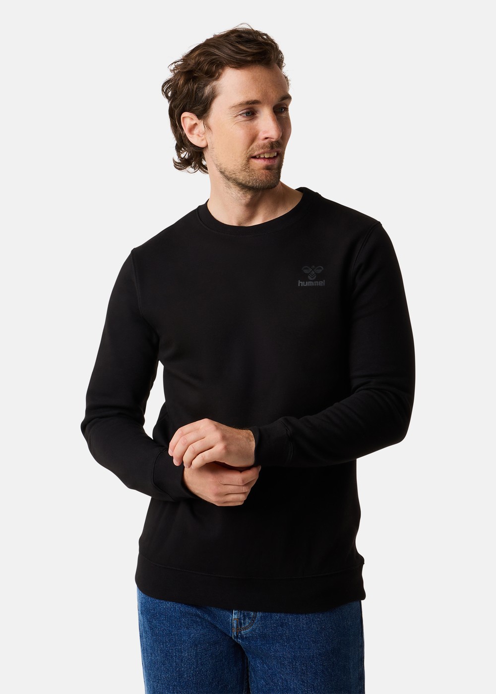 Hmlbee Classic Sweatshirt, Black, L, Sweatshirts | Herr - Kläder - Tröjor - Sweatshirts | Padelspecialisterna