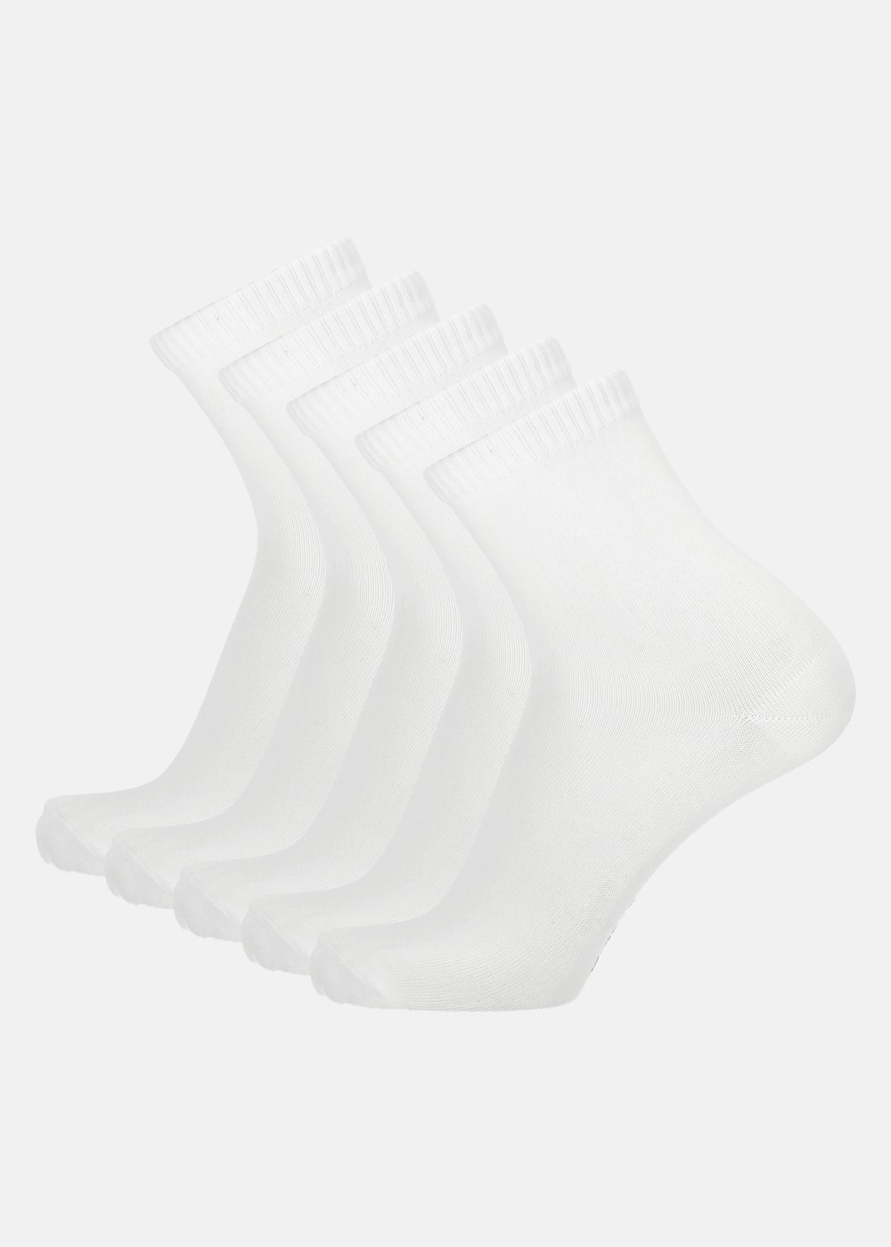 Bamboo Sport Sock 5-Pack, White, 39-42, Träningstillbehör | Herr - Aktivitet - Träningskläder - Träningstillbehör | Padelspecialisterna